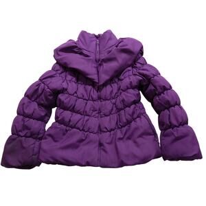 Shampoo Girls Puffer Jacket 6X Full Zip Pockets Purple Polyester